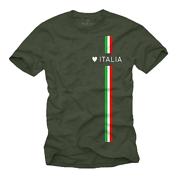 MAKAYA T-Shirt Herren Italia Herz Italienische günstig online kaufen