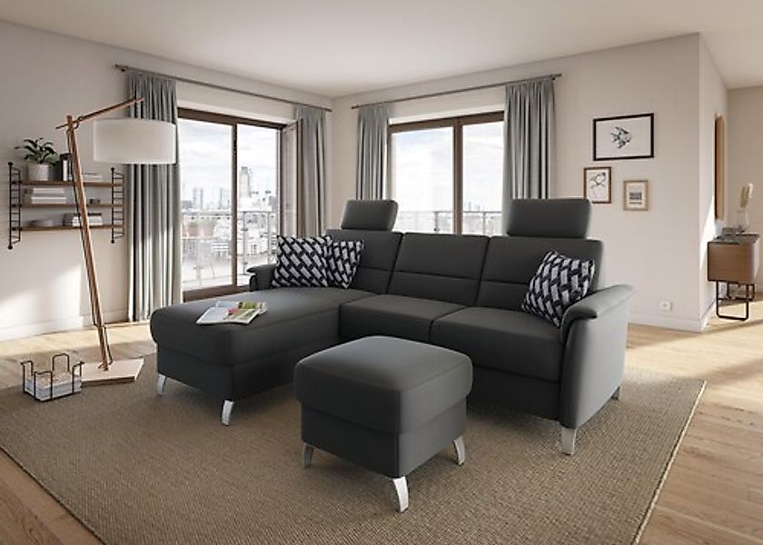 sit&more Ecksofa »Palmera L-Form, B: 244 cm« optional Bettfunktion & Bettka günstig online kaufen