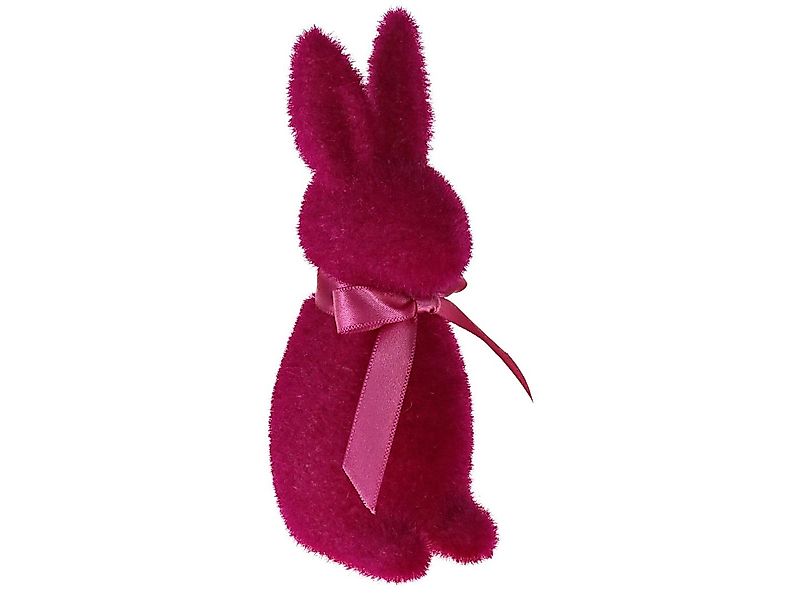 Werner Voß Dekofigur Hase mit Schleife magenta 6,5x5x15 cm günstig online kaufen