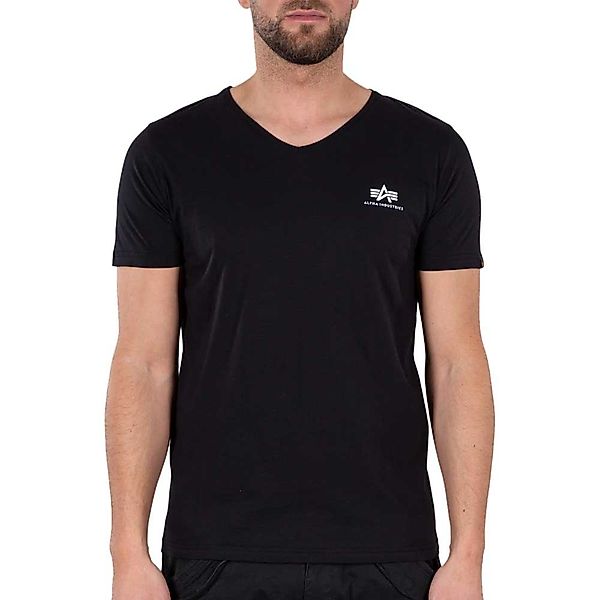 Alpha Industries Basic Small Logo T-shirt Mit V-ausschnitt XS Black günstig online kaufen