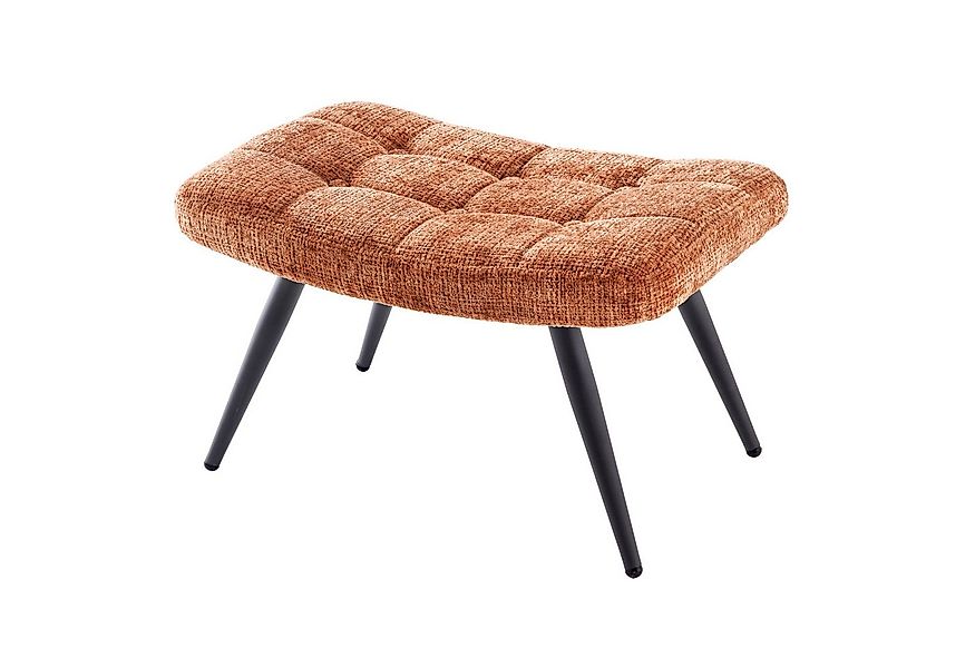 riess-ambiente Fußhocker SCANDINAVIA rostbraun/schwarz - Chenillestoff, Met günstig online kaufen