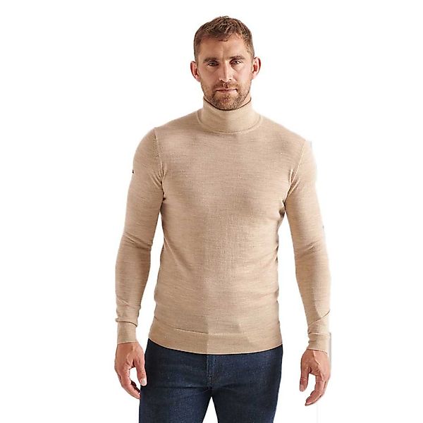 Superdry Studios Merino Rollkragen Sweater L White Pepper Marl günstig online kaufen