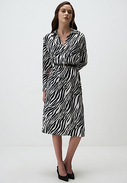 Jimmy Key Shirtkleid Zebra-Muster Gürtel Hemd günstig online kaufen