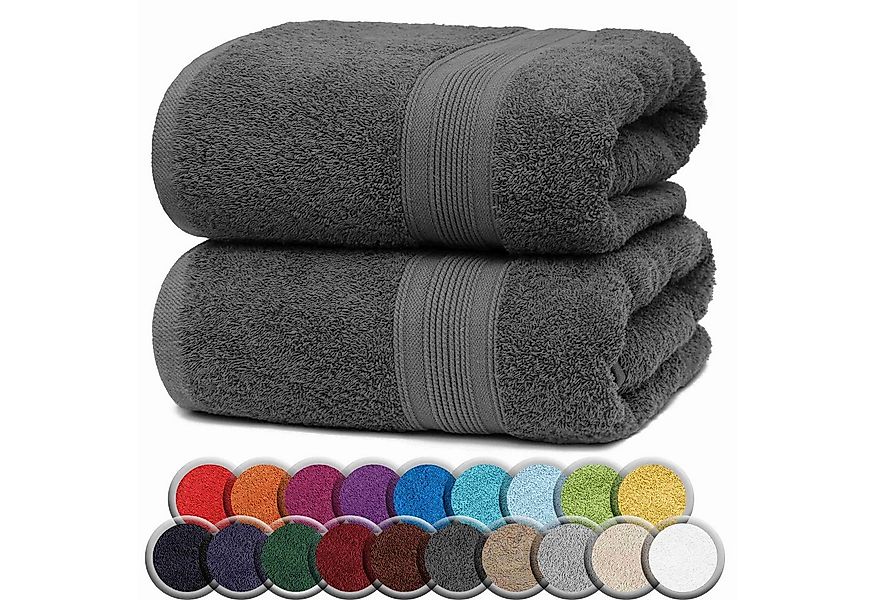 NatureMark Badetuch 2er-Set Frottier Badetücher 100x150cm, 100% Baumwolle ( günstig online kaufen