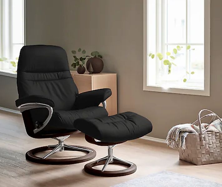 Stressless® Relaxsessel »Sunrise« Relaxsessel mit Hocker, mit Signature Bas günstig online kaufen