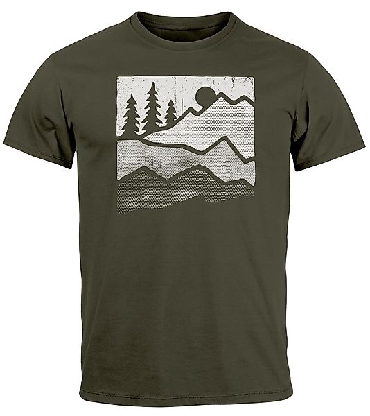 Neverless Print-Shirt Herren T-Shirt Berge Natur günstig online kaufen