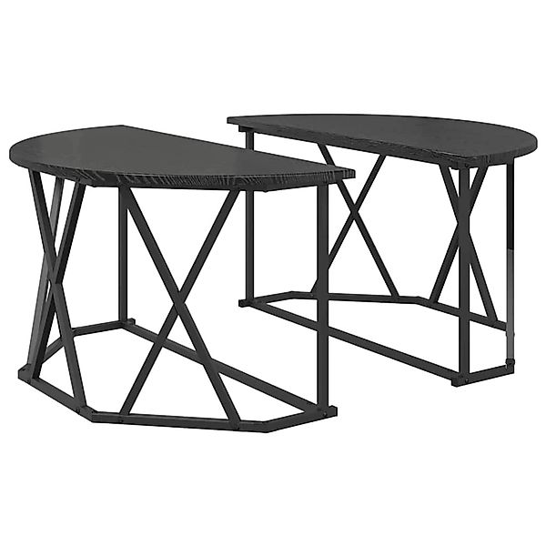 vidaXL Couchtisch Schwarz Eichen-Optik 80 x 80 x 42 cm 868249 günstig online kaufen