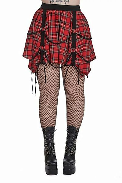 Banned A-Linien-Rock DIY Disturbance Tartan Punk Ketten Gothic Chain Skirt günstig online kaufen