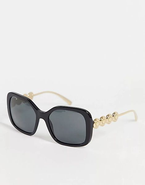 Versace – Eckige Oversize-Sonnenbrille für Damen in Schwarz, 0VE4375 günstig online kaufen