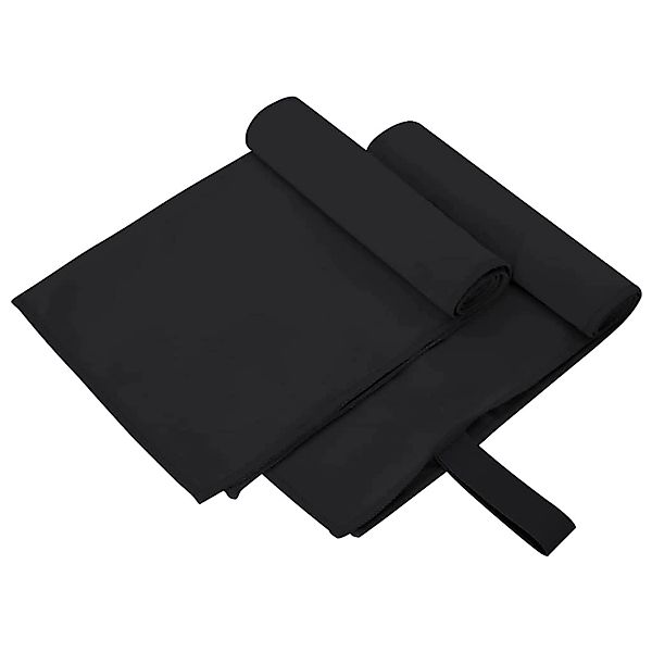 vidaXL Sporthandtücher 2 Stk Schwarz 50 x 30 cm Polyester und Polyamid 4201 günstig online kaufen