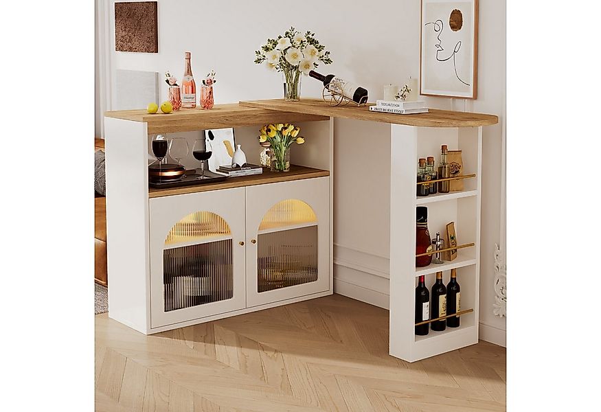 Flieks Bartisch (1-St., mit LED-Lichtleisten, 360° Drehung), ausziehbar Ste günstig online kaufen