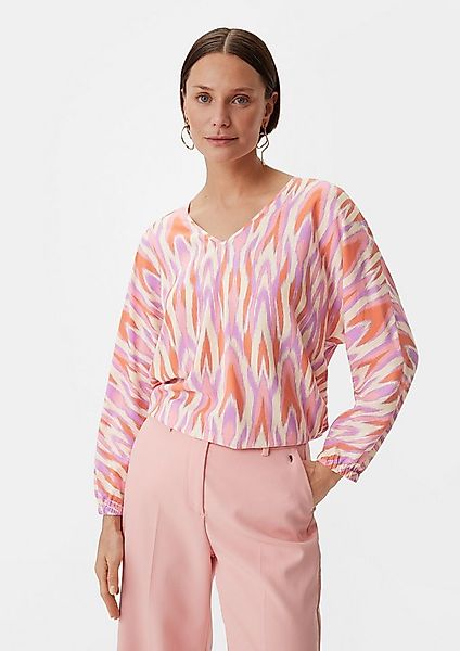 comma Langarmbluse Bluse Bluse mit All-over-Print günstig online kaufen