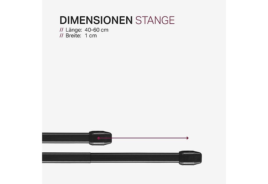 Bestlivings Vitragestange 2er-Pack, Ø 10 mm, 1-läufig, ausziehbar, mit Schr günstig online kaufen