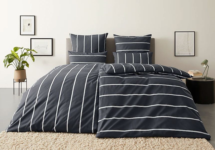 OTTO home Wendebettwäsche "MIETTE" 2 Stk. tlg. mit modernen Streifen, Bettw günstig online kaufen