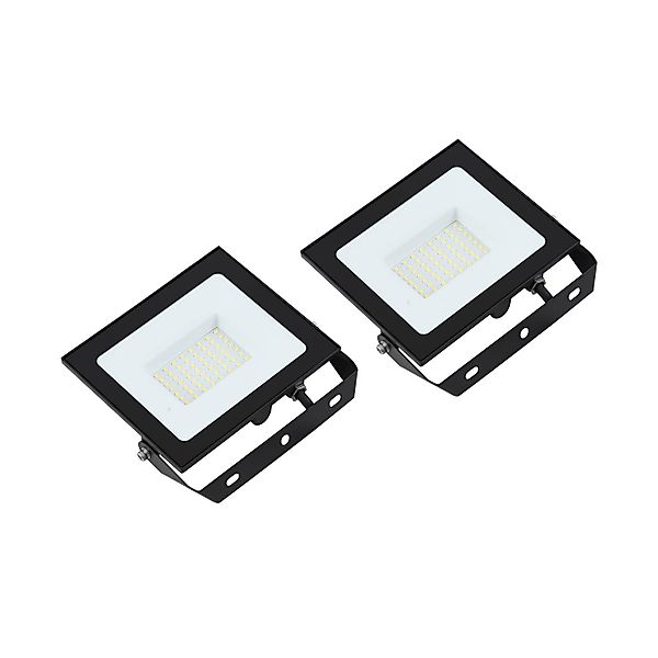 Prios LED-Außenstrahler Maikel, 50 W, Metall, 2er-Set günstig online kaufen