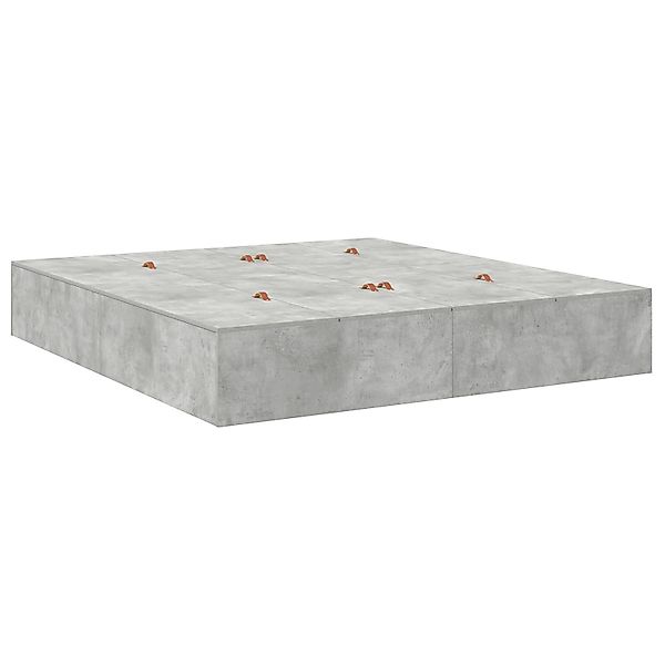 vidaXL Bett Bettgestell mit Stauraum Betongrau günstig online kaufen