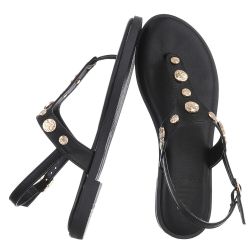 Ital-Design Elegante Sandalen mit goldenen Details günstig online kaufen