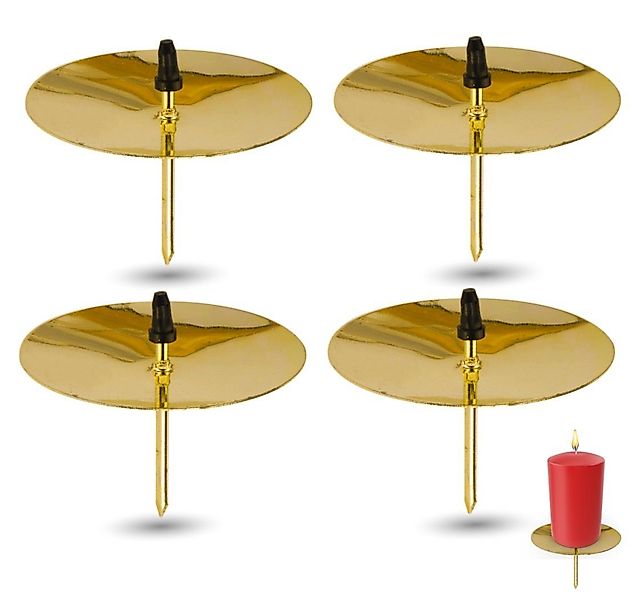 Weihnachtswunder® Kerzenhalter 4x Kerzenhalter mit Dorn günstig online kaufen