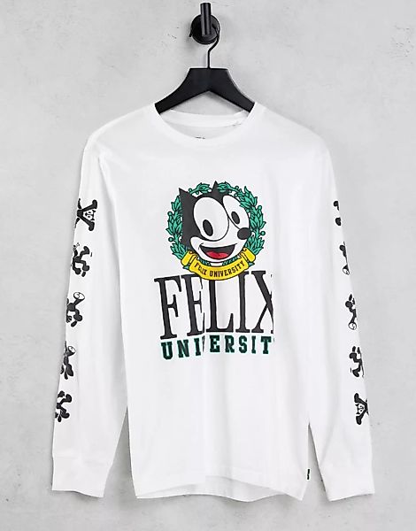 Levi's x Felix the Cat – Capsule – Langärmliges Shirt in Weiß mit großem Lo günstig online kaufen