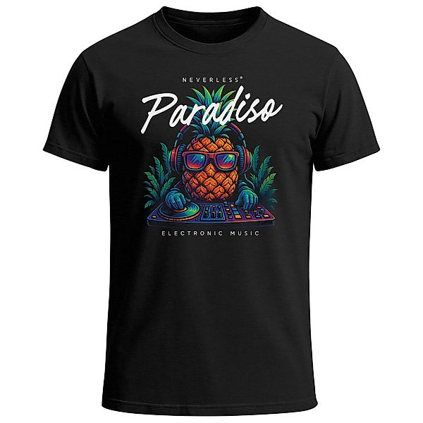 Neverless Print-Shirt Herren T-Shirt DJ Ananas günstig online kaufen