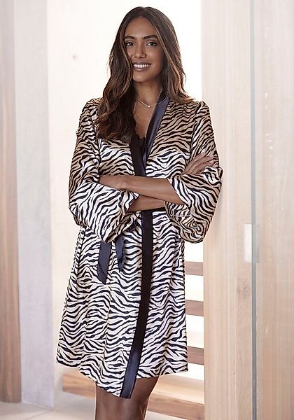 Buffalo Kimono, Kurzform, Satin, Kimono-Kragen, Gürtel, mit schönem Animal- günstig online kaufen
