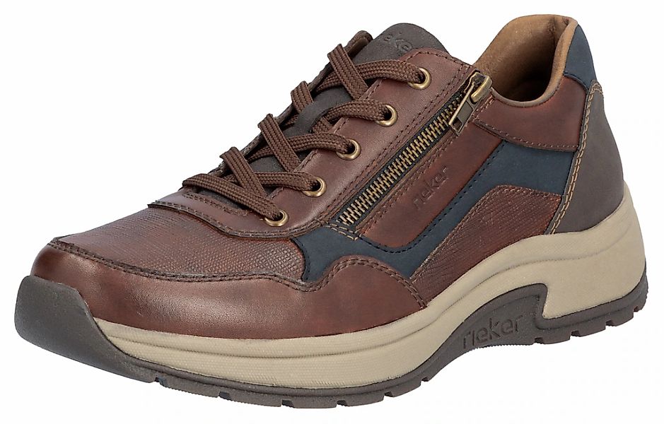 Rieker Sneaker, Freizeitschuh, Halbschuh, Schnürschuh mit gepolstertem Scha günstig online kaufen