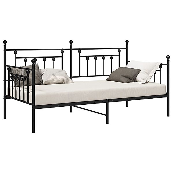 vidaXL Bett Tagesbettgestell Schwarz 100x200 cm günstig online kaufen
