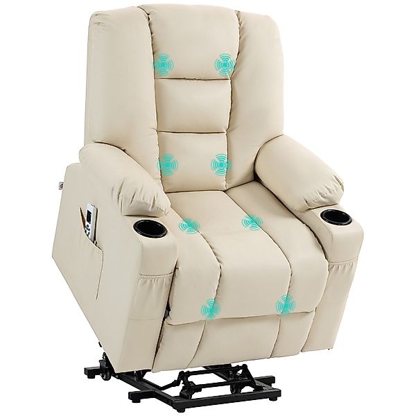 HOMCOM Massagesessel Sessel mit Aufstehhilfe, USB-Anschluss, günstig online kaufen
