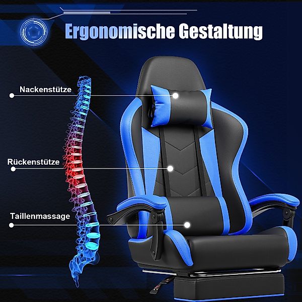HOMALL Gaming-Stuhl Massage Gaming Stuhl mit günstig online kaufen