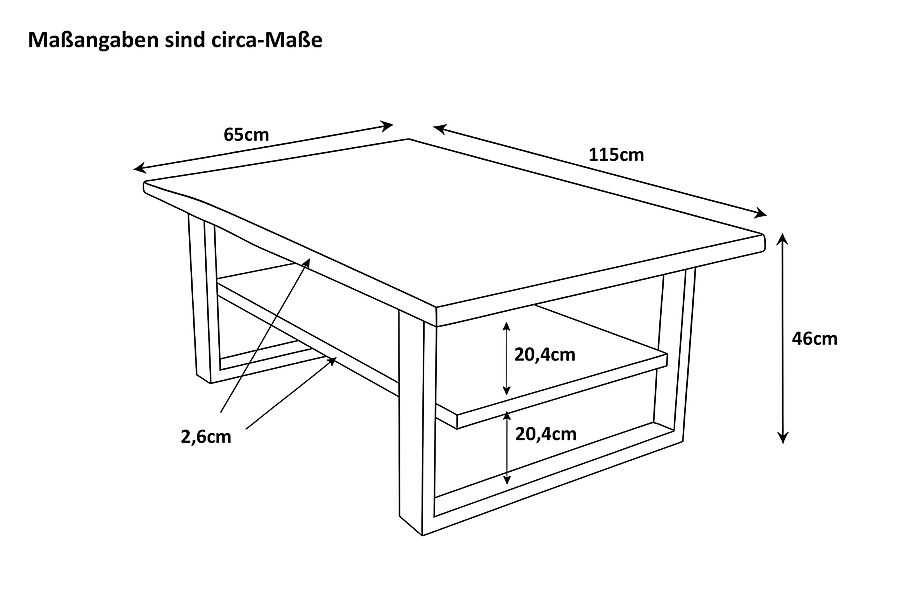 SAM® Couchtisch Patricia, Baumkante, Akazie, Eiche günstig online kaufen