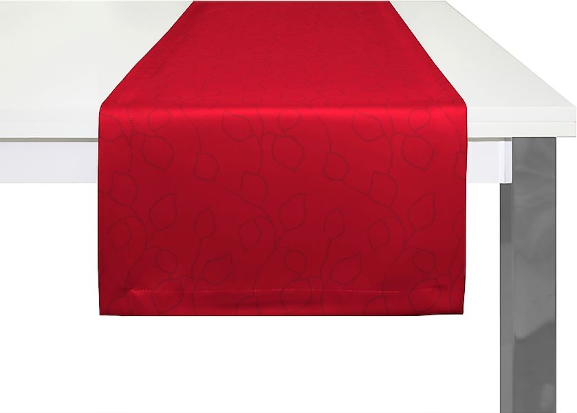Wirth Tischläufer "Westport" Made in Germany, Jacquard Dekostoff, Blatt-Des günstig online kaufen