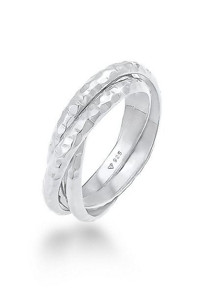 Elli Fingerring Wickelring Trini Klassik Gehämmert 925 Silber günstig online kaufen