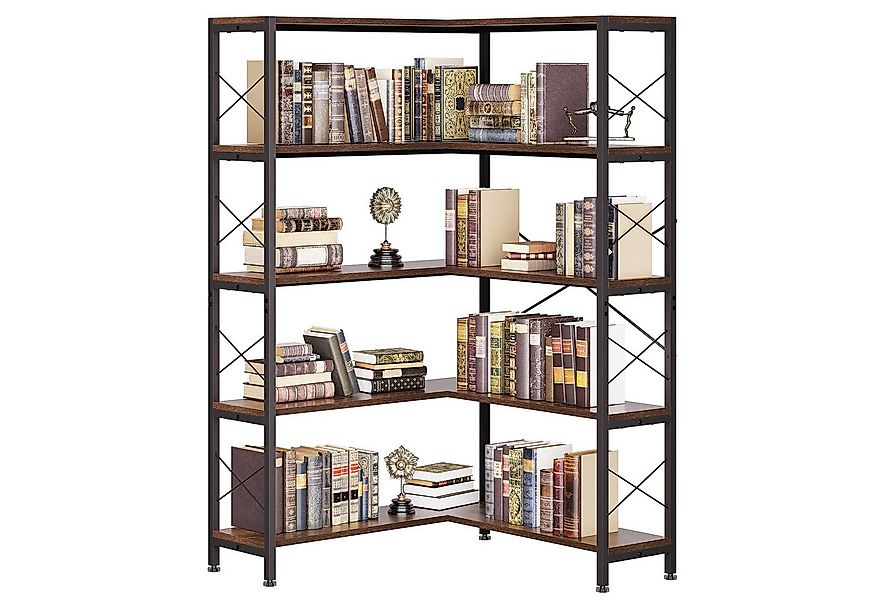 Wildhome Bücherregal 5-Regal Etagere mit Metallrahmen, Offene Lagerung, 1-t günstig online kaufen