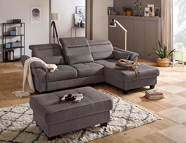 Home affaire Ecksofa »Solvei L-Form«, mit Recamierenabschluß und Sitztiefen günstig online kaufen