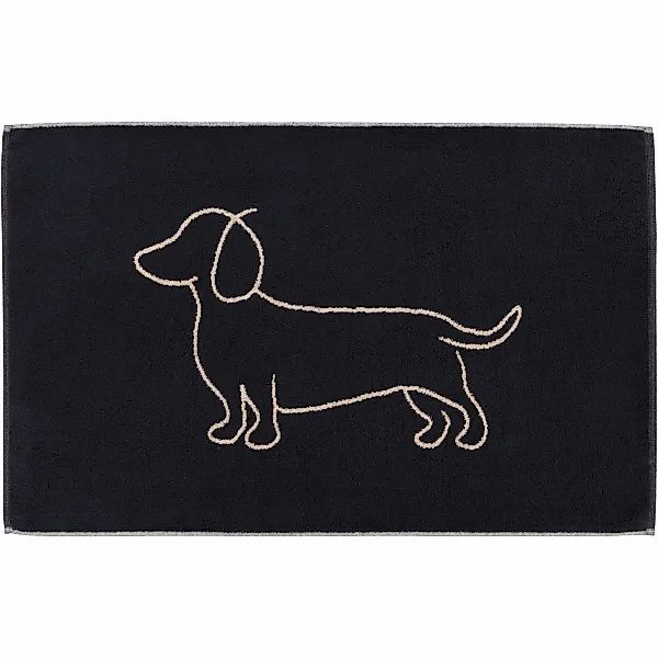 Cawö Badematten WE LOVE DOGS Companion 6248 - Farbe: schwarz/beige - 93 - 5 günstig online kaufen