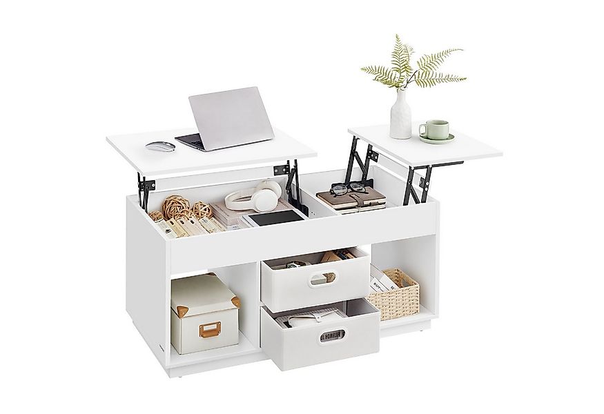 VASAGLE Couchtisch, Wohnzimmertisch, multifunktionaler Esstisch, viel Staur günstig online kaufen