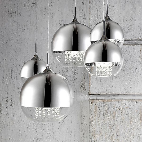 Maytoni Fermi Hängelampe 5-flg mit Kristallbehang günstig online kaufen