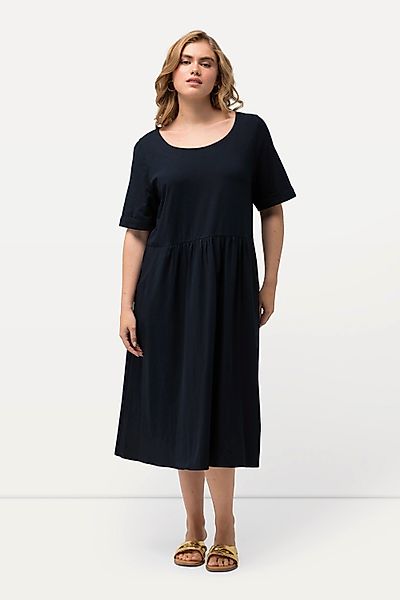 Ulla Popken Midikleid Jersey-Midikleid A-Linie Rundhals günstig online kaufen