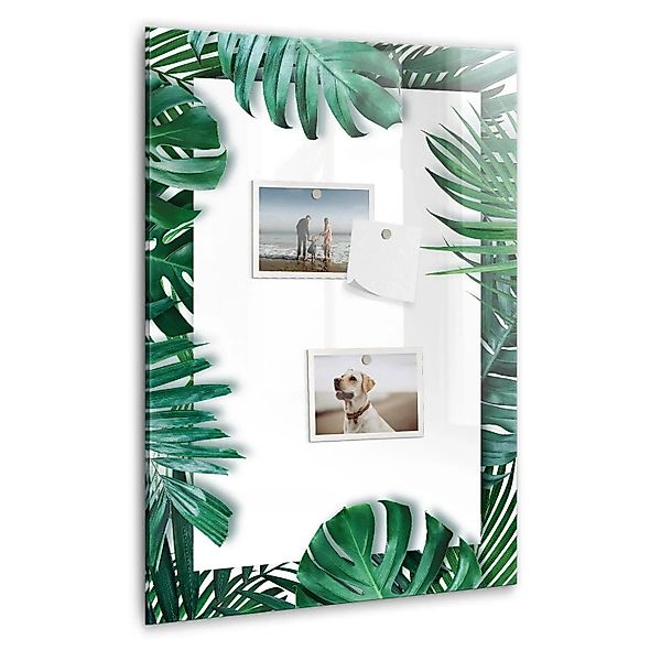 Tulup Magnetische Glastafel Monstera Rahmen 40x60 cm Magnettafel Mit Marker günstig online kaufen