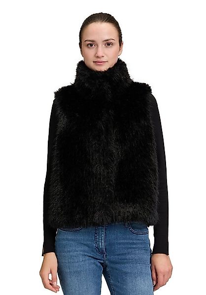 Amber & June Plüschweste Damen Plüschweste mit Kragen günstig online kaufen