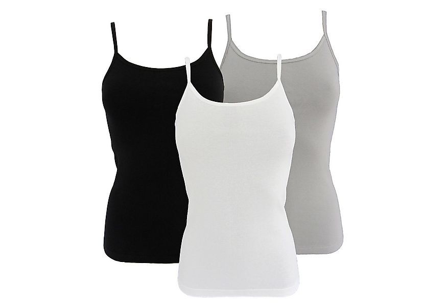 HERMKO Unterhemd 1560 3er Pack Damen Träger Top aus 100 % Bio-Baumwolle günstig online kaufen