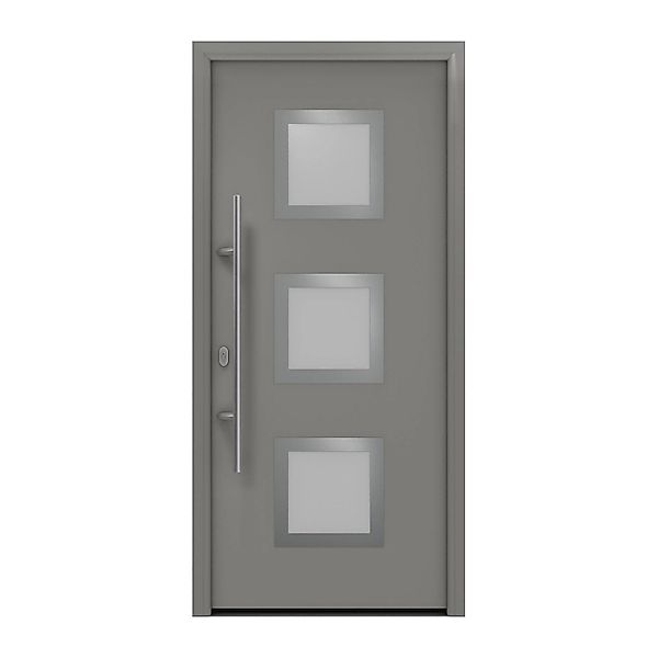 EcoStar Haustür Isopro IP 810S Graualuminium 110 cm x 210 cm DIN L günstig online kaufen