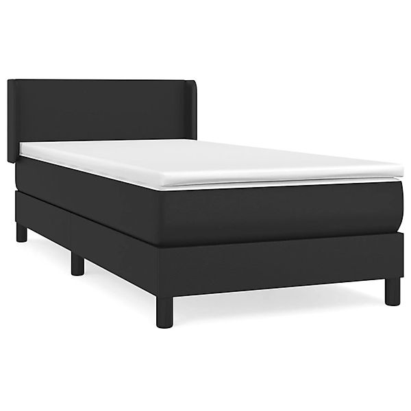 vidaXL Boxspringbett mit Matratze Schwarz 80x200 cm Kunstleder1376502 günstig online kaufen