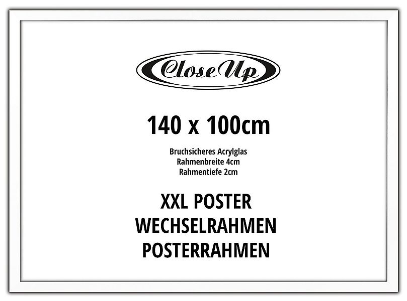 Close Up Bilderrahmen XXL Posterrahmen 100 x 140 cm weiß günstig online kaufen
