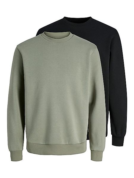 Jack & Jones Sweatshirt JJEBRADLEY SWEAT CREW 2PK MP (Packung, 2-tlg) Mater günstig online kaufen