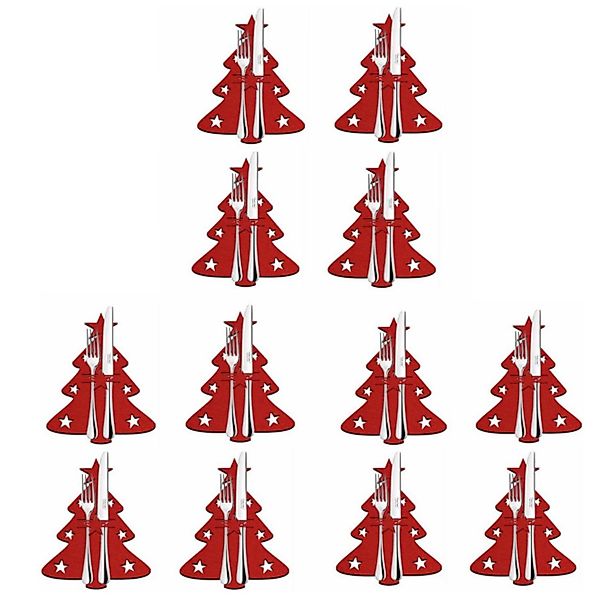 Coonoor Künstlicher Weihnachtsbaum 12 Stück Bestecktasche Tannenbaum Bestec günstig online kaufen