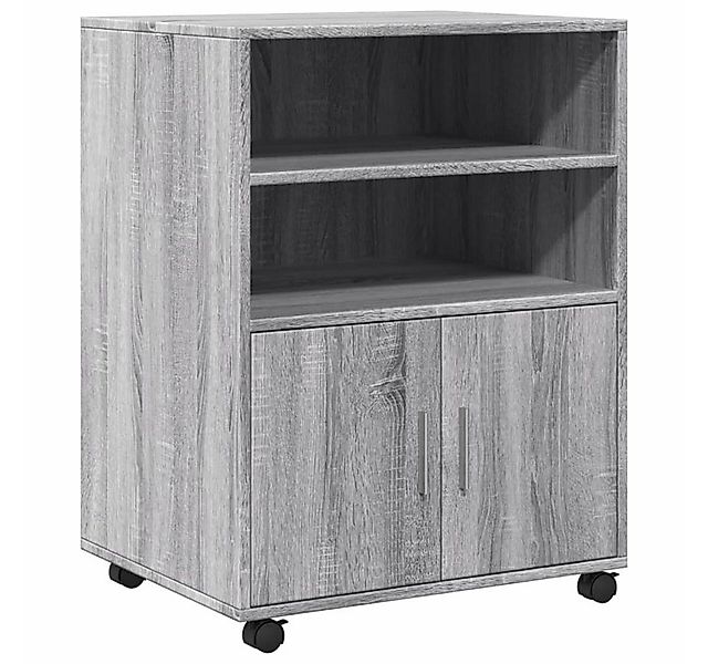 vidaXL Aktenschrank Rollschrank Grau Sonoma 60x48x81 cm Holzwerkstoff (1-St günstig online kaufen