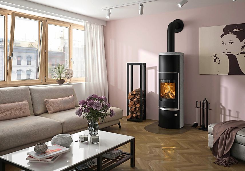 Justus Faro Aqua 2.0 Kaminofen Speckstein Schwarz-Grau 8,5 kW günstig online kaufen