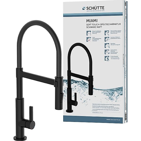Schütte Spültischarmatur MIAMI energiesparende Cold-Start-Funkt., 360° günstig online kaufen