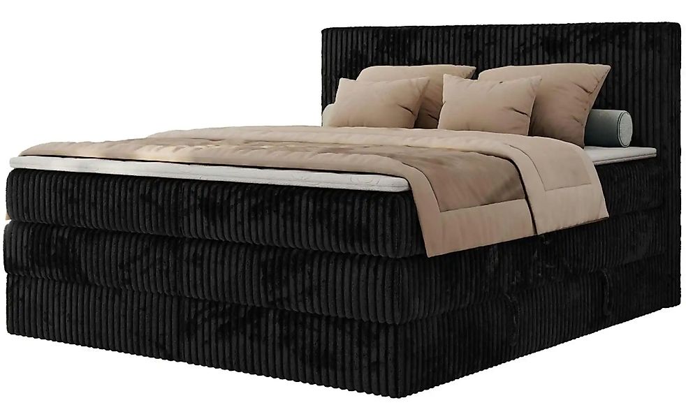 Boxspringbett mit Bettkasten Tiliano King ¦ schwarz ¦ Maße (cm): B: 186 H: günstig online kaufen